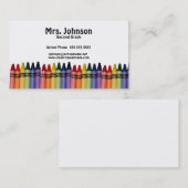Sjabloon van leraar Crayons Visitekaartje (Voorkant / Achterkant)