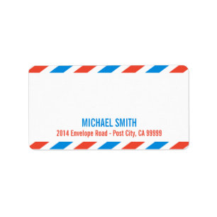 Sjabloon van luchtpostlabel etiket