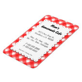 Sjabloon van Red Pset Restaurant Advertisement Mag Magneet (Linkerzijde)