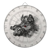 Sjabloon van wilde zwijnen met tussen Dartbord (Voorkant)