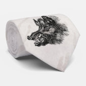  Sjabloon van wilde zwijnen met tussen Stropdas (Opgerold)