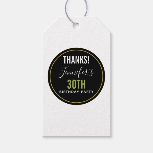 sjabloon verjaardagsbedankt cadeaulabel (Voorkant)