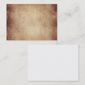 Sjabloon  verouderd perkamentpapier blanco visitekaartje (Voorkant / Achterkant)
