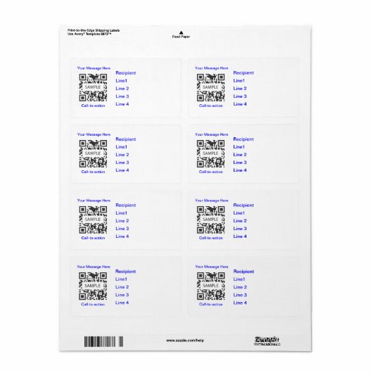 Sjabloon Verzendlabel generiek 1 (Full Sheet)