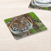 sjabloon vierkante kartonnen onderzetter (Schuin)