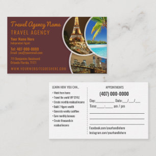 Sjabloon Visitekaartje reisagent