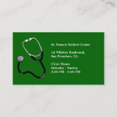 Sjabloon Visitekaartje van de arts (Achterkant)