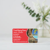 Sjabloon Visitekaartje van reisagent (Staand voorkant)