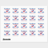 Sjabloon voor aangepaste campagne voor democraten vierkante sticker (Vel)