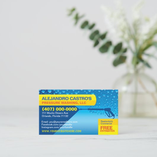 Sjabloon voor afwasmachine en reiniging van de dru visitekaartje (Staand voorkant)