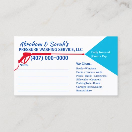 Sjabloon voor afwasmachine en reiniging van de dru visitekaartje (Achterkant)