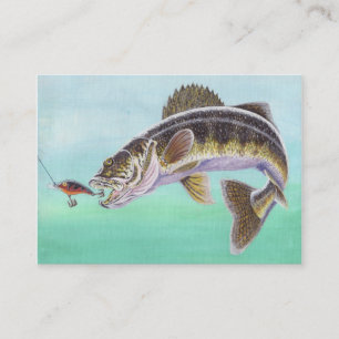 Sjabloon voor bedrijfskaart WALLEYE Visitekaartje