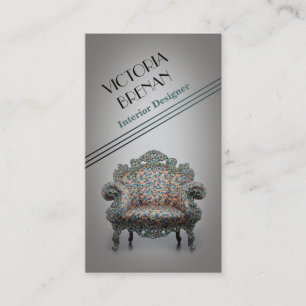 Sjabloon voor bedrijfskaarten voor interieurontwer visitekaartje