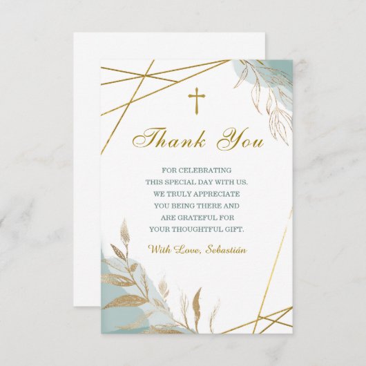 Sjabloon voor bevestiging van dank (Voorkant / Achterkant)