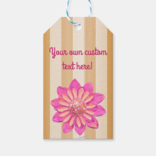 Sjabloon voor bloemkool en gouden strepen voor geb cadeaulabel