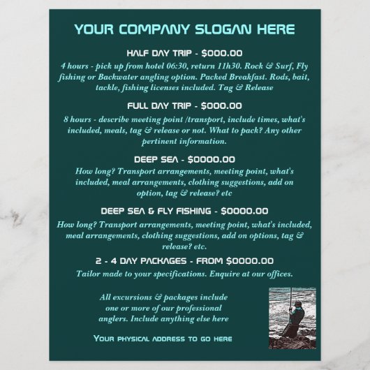 Sjabloon voor brochures en folders - pas aan (Achterkant)