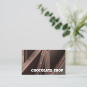 Sjabloon voor Chocolade Winkelkaart Visitekaartje (Staand voorkant)