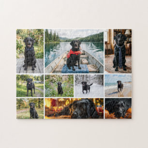 Sjabloon voor collage van tien foto's legpuzzel