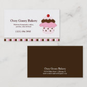 Sjabloon voor cupcake-bakkerij visitekaartje (Voorkant / Achterkant)