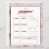 Sjabloon voor dagelijkse planner (Achterkant)
