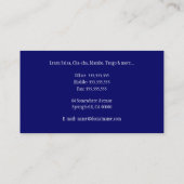 Sjabloon voor dansinstructeur visitekaartje (Achterkant)