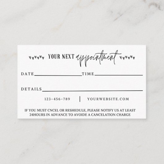 Sjabloon voor de benoemingskaart, modern Kaart des Visitekaartje (Achterkant)