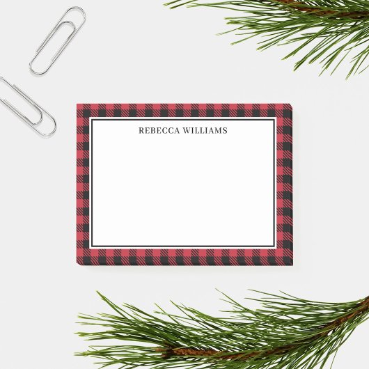 Sjabloon voor de Buffalo Plays Red en Black Name Post-it® Notes