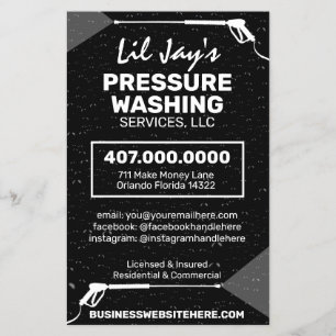 Sjabloon voor drukreiniging en -schoonmaak flyer