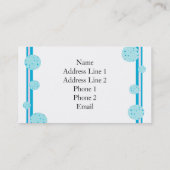 Sjabloon voor een blauwe profielkaart voor ontwerp visitekaartje (Achterkant)