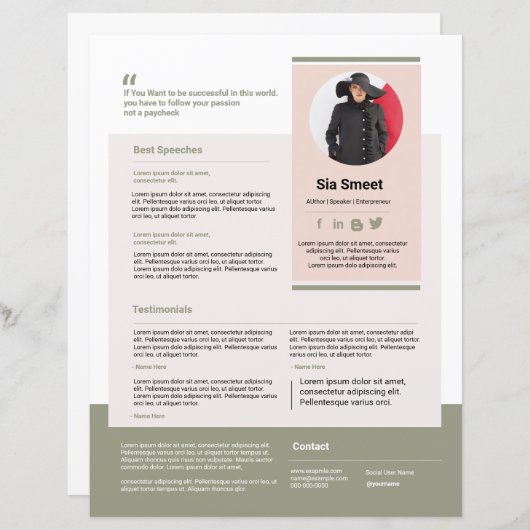 Sjabloon voor één vel luidspreker (Voorkant / Achterkant)