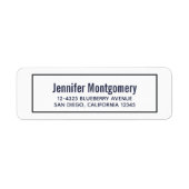 sjabloon voor eenvoudig adres etiket (Voorkant)