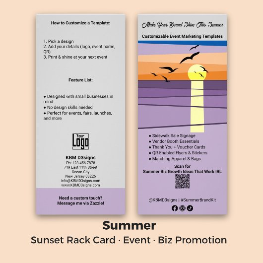 Sjabloon voor evenementen, stands, MKB-marketingzo Reclamekaart