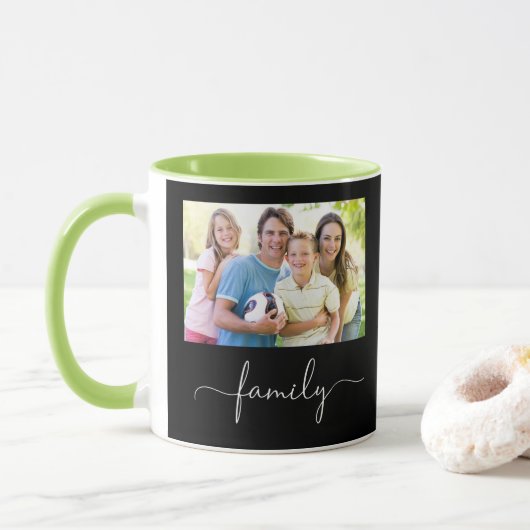 Sjabloon voor familiefoto mok (Met donut)