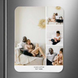 Sjabloon voor familiefotocollage magneet