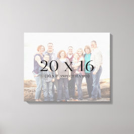 Sjabloon voor familiefoto's 20x16 canvas afdruk