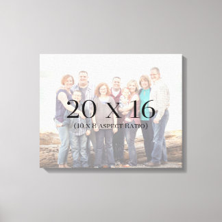 Sjabloon voor familiefoto's 20x16 canvas afdruk