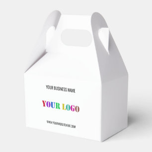 Sjabloon voor favorendozen met aangepast bedrijfsl bedankdoosjes