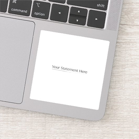 Sjabloon voor Fit Square jouw tekst hier, Whites T Sticker (Detail)