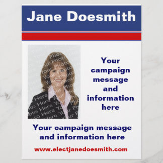 Sjabloon voor flyer voor politieke verkiezingscamp