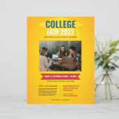 Sjabloon voor flyer voor universiteitsbeurs (Staand voorkant)