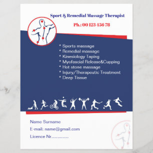 Sjabloon voor folder voor remedial massage flyer