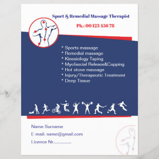 Sjabloon voor folder voor remedial massage flyer