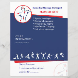 Sjabloon voor folder voor remedial massage flyer