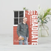 Sjabloon voor foto afstudeeraankondiging (Staand voorkant)