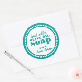 Sjabloon voor handmatig gemaakt zeepetiket met ron ronde sticker (Envelop)