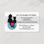 Sjabloon voor het plaatsen van honden- en kattenvo visitekaartje (Voorkant)