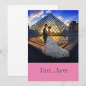 Sjabloon voor het uitnodigen van een bruiloft kaart (Voorkant / Achterkant)