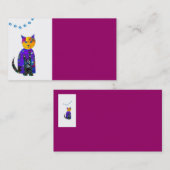 sjabloon voor het verzamelen van schattig kat visitekaartje (Voorkant / Achterkant)