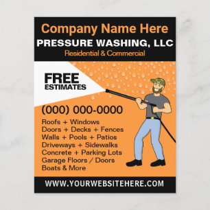 Sjabloon voor het wassen en reinigen van de druk flyer