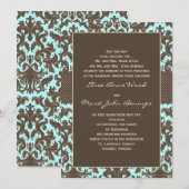 Sjabloon voor huwelijksuitnodiging kaart (Voorkant / Achterkant)